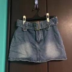 デニムミニスカート ベルト付き