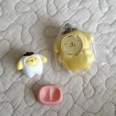 サンリオキャラクターズ　フォトフレームマスコット2 歯　ポムポムプリン