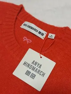 【新品】ユニクロ アニヤハインドマーチ カシミヤセーター M 赤　※ラスト1点