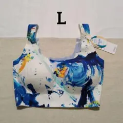 Lサイズ　ブルー　プリント柄　スロギー　ゼロフィール　ブラトップのサムネイル