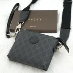 新品未使用品　GUCCI グッチ　ショルダーバッグ　GGスプリームキャンバス　黒