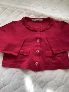 ❣️ファミリア❣️赤系ボレロ 90cm