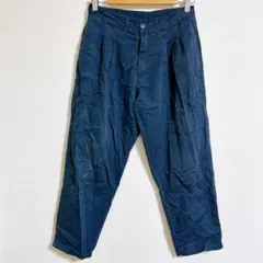 90s BUGLE BOY 2タック ワークパンツ 31 ネイビー 紺色 古着