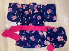 美品moujonjon 浴衣女の子 花柄 95 cm