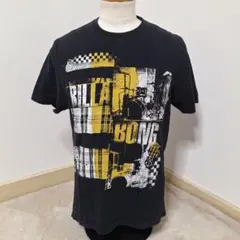 BILLABONG/ビラボン Tシャツ【M】黒 ドラム グラフィックロゴ 古着