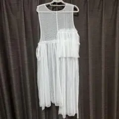 アズノウアズピンキー チュールワンピース オフホワイト