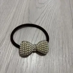 パールリボン ヘアゴム