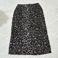 ★UR★ヒョウ柄 タイトスカート 裏地付き★