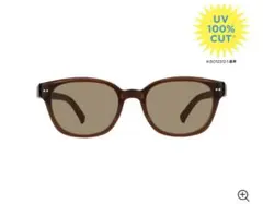 Zoff UV100%カット サングラス ブラウン ボストン型のサムネイル