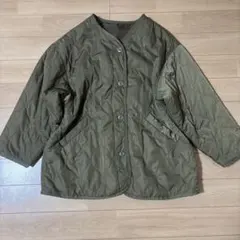 オリーブ色キルティングジャケット Mサイズ
