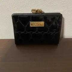 ☆開店セール☆新品未使用 美品 モスキーノ レザー ×ロゴ がま口 コインケース