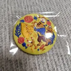ディズニー美女と野獣刺繍缶バッジ
