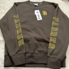 MLB パドレス　スウェット ロゴ刺繍　トレーナー ブラウン　M