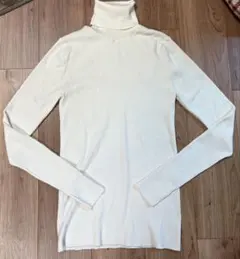 Mila Owen ミラオーウェン　リブニットタートルネック(オフホワイト) M