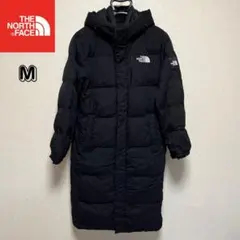 ノースフェイス ダウンコート メンズM ブラック ロゴ刺繍 ロングダウン