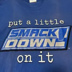 00s Lサイズ　WWE Tシャツ　スマックダウン　旧ロゴ　WWFのサムネイル
