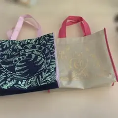 ⭐️ 에코 백 2 점 세트 고양이 무늬 베어 무늬 ⭐️