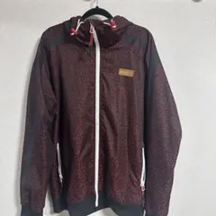 PUMA 赤黒レオパード柄 ナイロンジャケットＬ サイズ