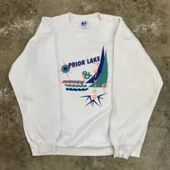 90年代 Russellラッセル プリントスウェット USA製L