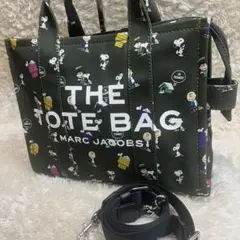 マークジェイコブス×スヌーピー　コラボ　トートバッグ　2way SNOOPY 緑