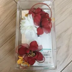髪飾り かんざし 2点セット 赤 白 黄色