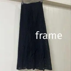 新品タグ付き新品Frameコットン総レースマーメイドロングスカートフリーサイズ黒のサムネイル