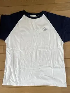 LOGOS HOPEFUL DAYS ラグランTシャツ ネイビー ホワイトのサムネイル