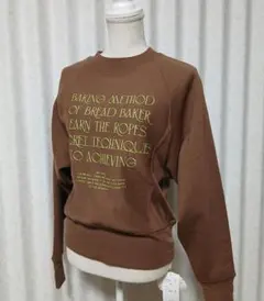 新品未使用タグ付☆裏起毛ロゴトレーナー ブラウン