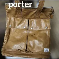 【中古品】　PORTER ポーター　フリースタイル　トートバッグ　ブラウン