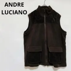 アンドレルチアーノ【F】フリースベストジップアップ　アウトドア　濃茶　0433