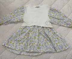 プティマイン 花柄ワンピース 90