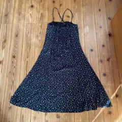 黒白ドット柄キャミワンピース