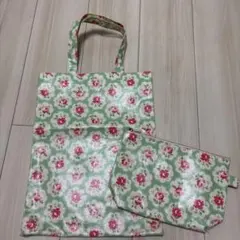 キャスキッドソン生地　バッグとポーチセット