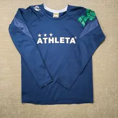 【美品】ATHLETA アスレタ 長袖プラクティスシャツ 150 ネイビー