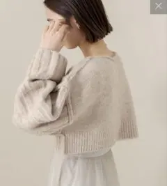 mystic(ミスティック) [mline] リブスリーブショートニット