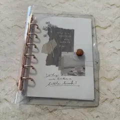 Bine バイン シール帳手帳クリアバインダー システム手帳 ピンクゴールド