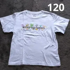120 UNIQLO　コラボ　ミッキーと仲間たち Tシャツ 少しゆったりめサイズ