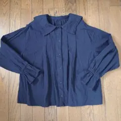 ♥お買い得価格♥Samansa mos2♡ビッグカラー♡ブラック♡長袖ブラウスのサムネイル
