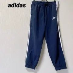 アディダス　ネイビー　サイドストライプ　トラック　ナイロン　パンツ