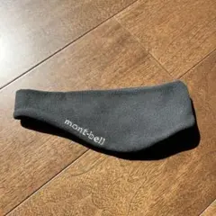 kids montbell モンベル　フリース　ヘアバンド　耳当て　グレー