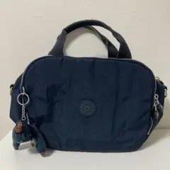 キプリング　トートバッグ　コンパクト多機能ポケット　おしゃれ　ネイビー　軽い