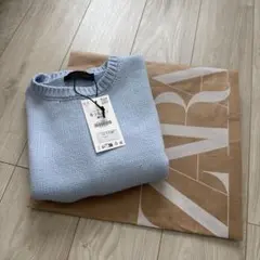 ZARA ニット　ベスト　ブルー