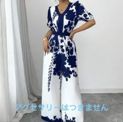 フラワープリント セットアップスーツ 結婚式 二次会 パーティー