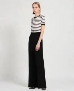 【美品】Theory セオリー スラックス ワイドストレート ブラック サイズ0