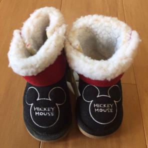新品未使用✨タグ付きミッキーマウスムートンブーツアカチャンホンポトイザらス