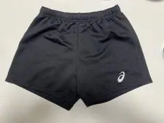 美品 アシックスゲームパンツロング 黒/ L (XW2738)