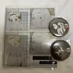 鬼滅の刃　ダイニング　お楽しみくじ　メタリックポストカード　缶バッジ 狛治　恋雪