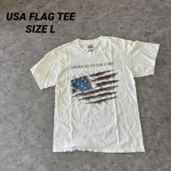 00s USA 星条旗プリントTシャツ Y2K メキシコ製 アメカジ バイカー