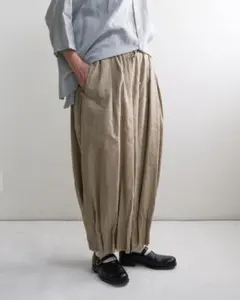 美品 wafu ワフ リネンパンツ サロペット アラジンパンツ 鈍色 - メルカリ