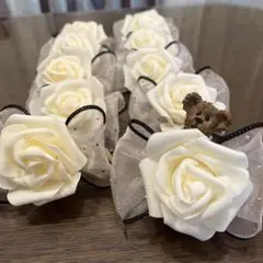 トリミングチョーカー韓国風ローズリボン １０個（オーダー不可）